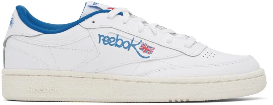 Reebok White & Blue Club C 85 Sneakers 1