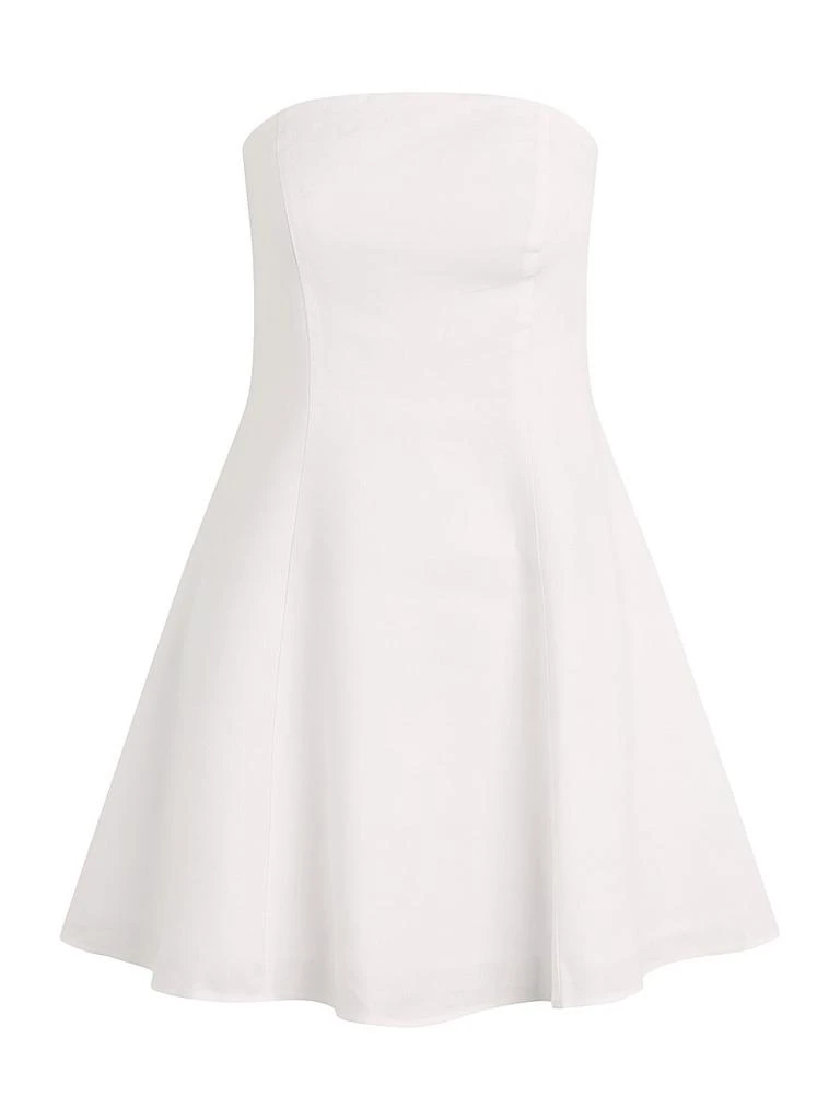 Favorite Daughter The Favorite Linen-Blend Strapless Minidress 1
