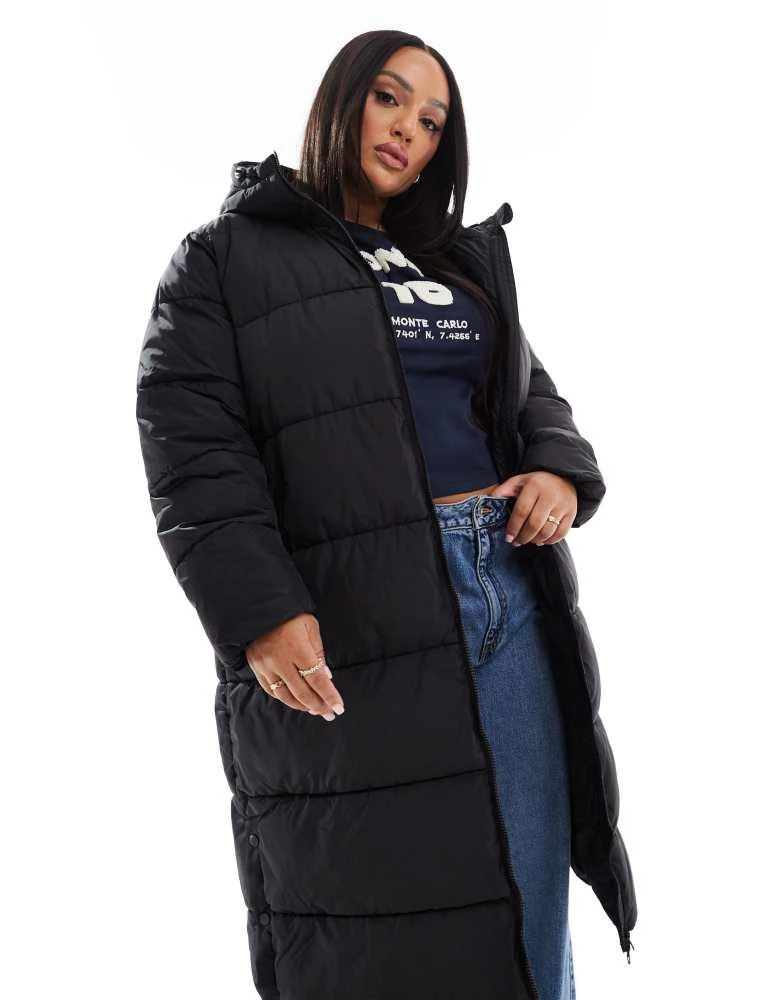 ONLY Curve ONLY Curve longline puffer jacket in black 2
