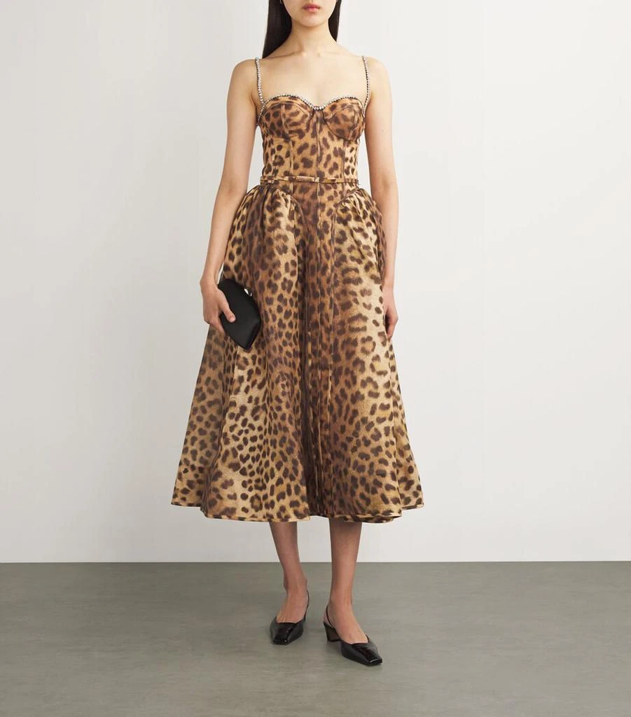 Zimmermann Leopard Print Panelled Midi Dress 2