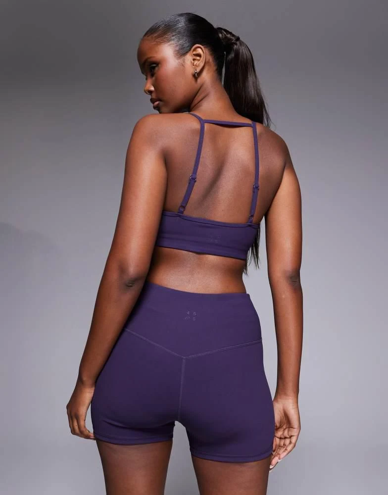 4505 4505 micro rib wrap waist 3 inch booty short in grape 5