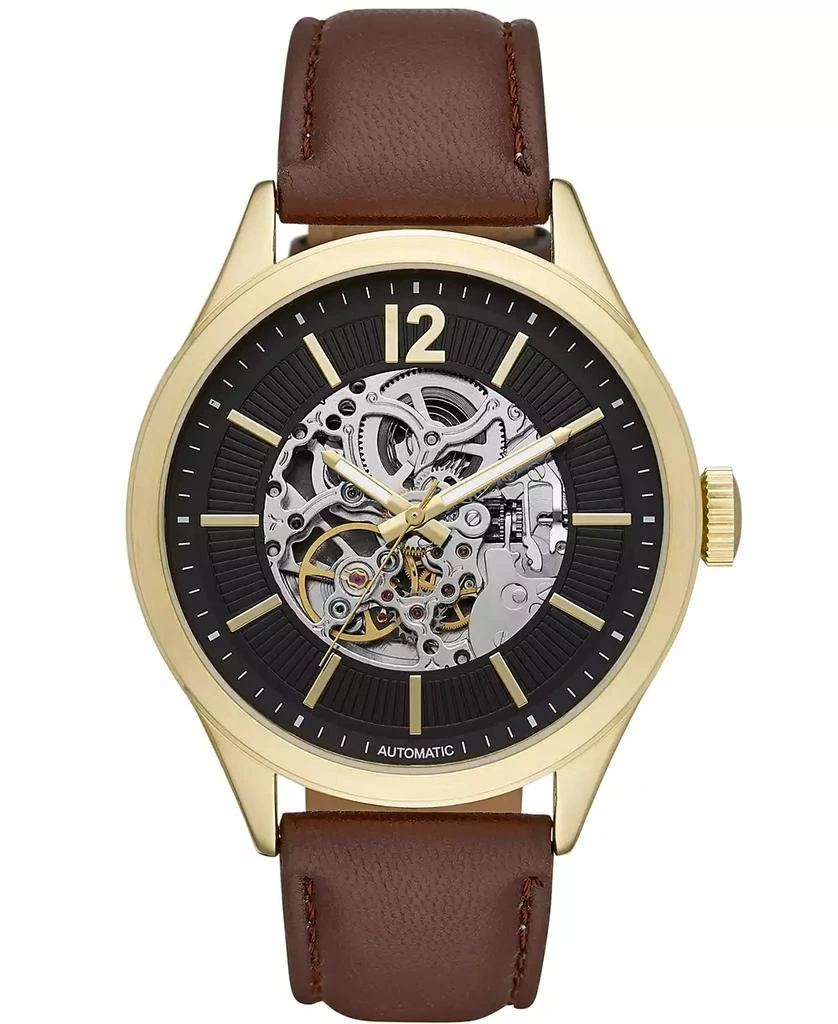 Folio Mens Brown Strap Automatic Watch 46mm 1