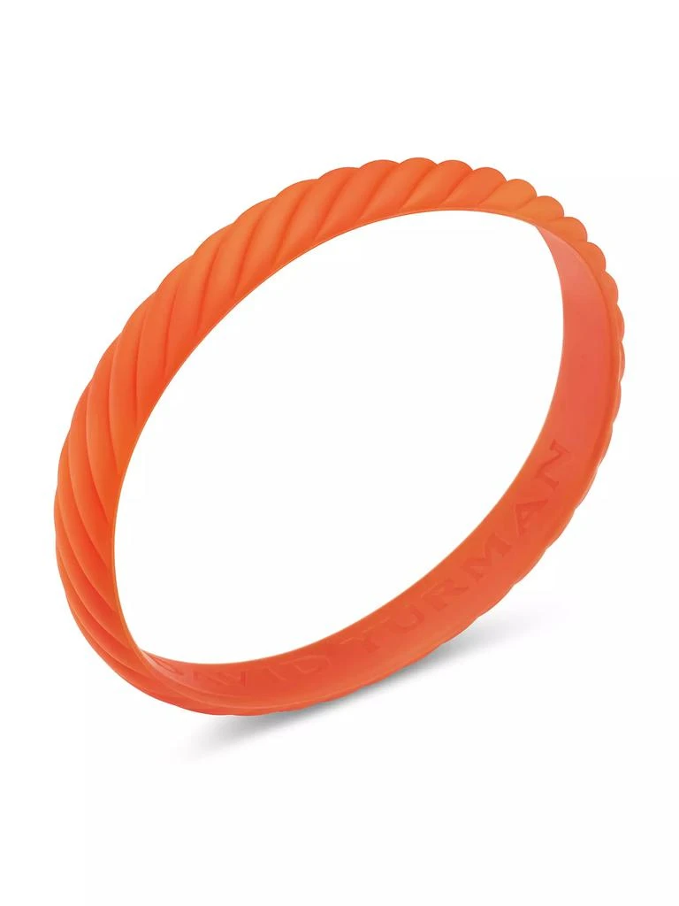 David Yurman Cable Bracelet in Orange Rubber, 10MM 2