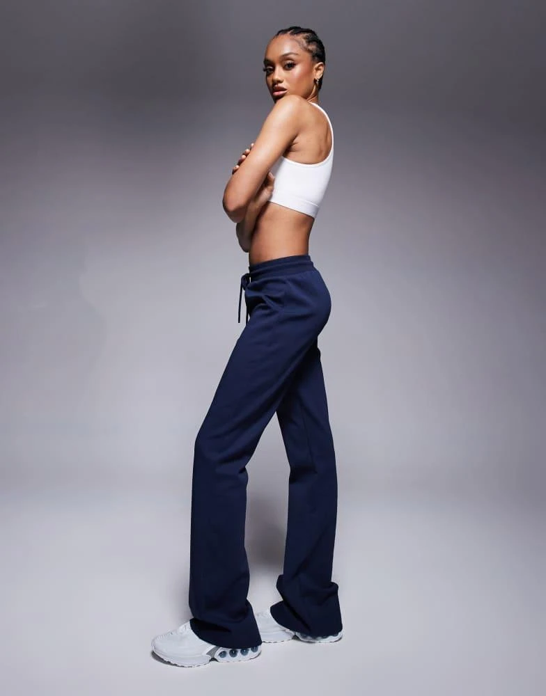 ASOS ASOS DESIGN Tall interlock flared jogger in navy 3