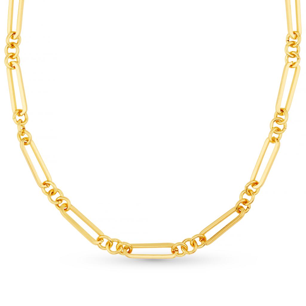 Orelia London Open Rectangular Link Necklace