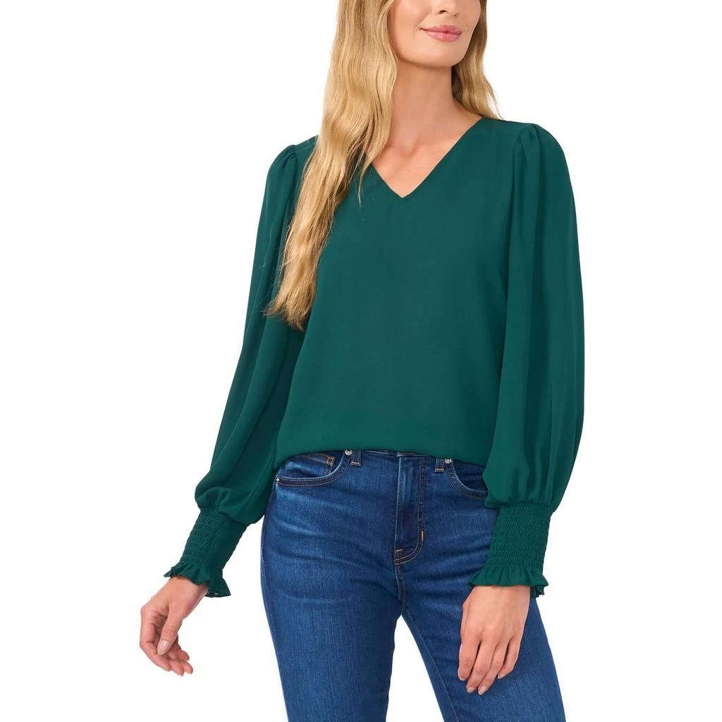 CeCe Womens Sheer Chiffon Blouse 7