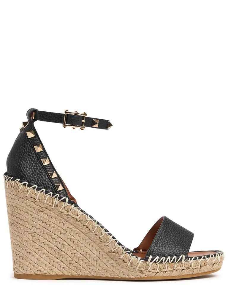 Valentino 105mm Rockstud Leather Wedges 1