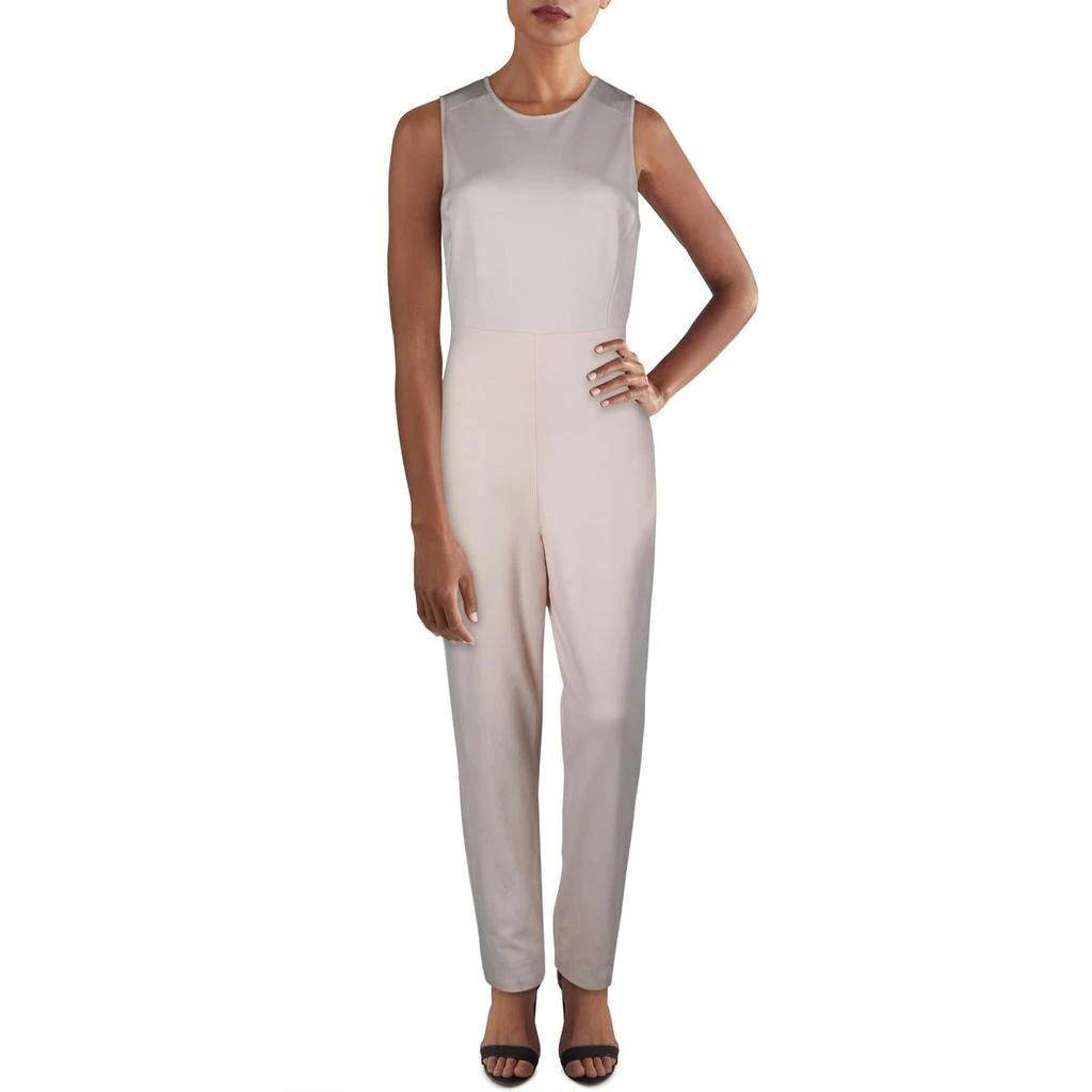 French Connection Lula Womens Stretch Sleeveless Jumpsuit 1
