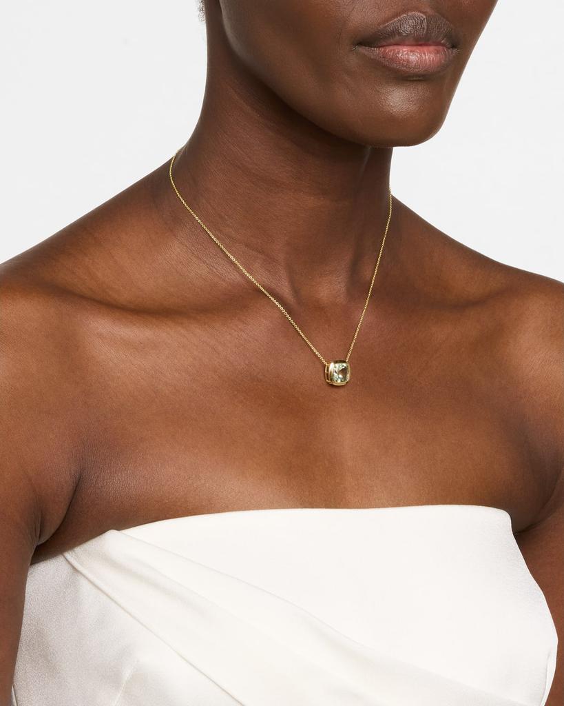 Goshwara Manhattan 18K Yellow Gold Prasiolite Cushion Pendant Necklace