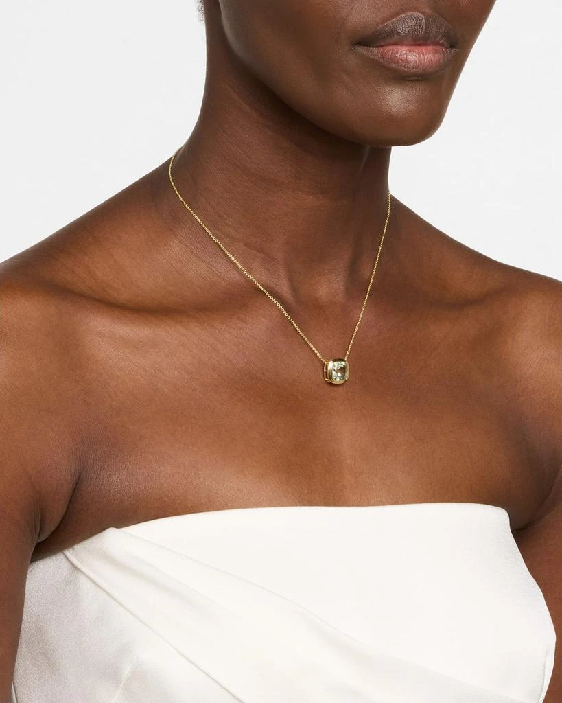 Goshwara Manhattan 18K Yellow Gold Prasiolite Cushion Pendant Necklace 2