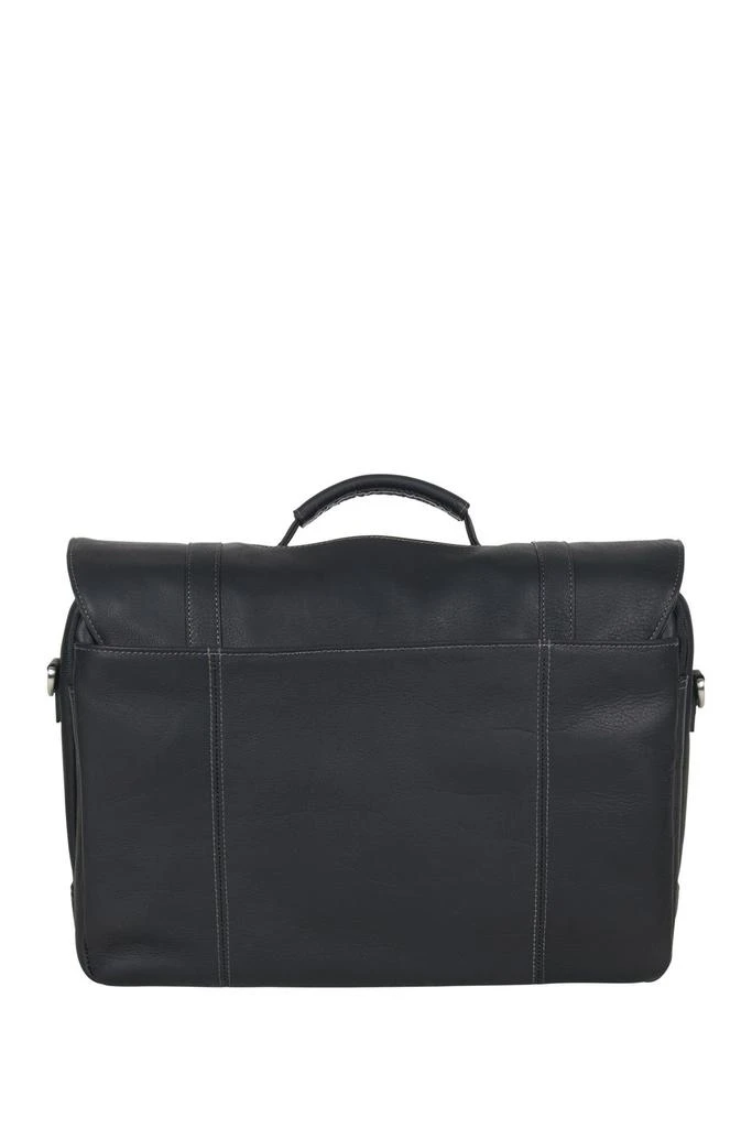 Kenneth Cole Double Gusset Flapover Colombian Leather Laptop Bag 3
