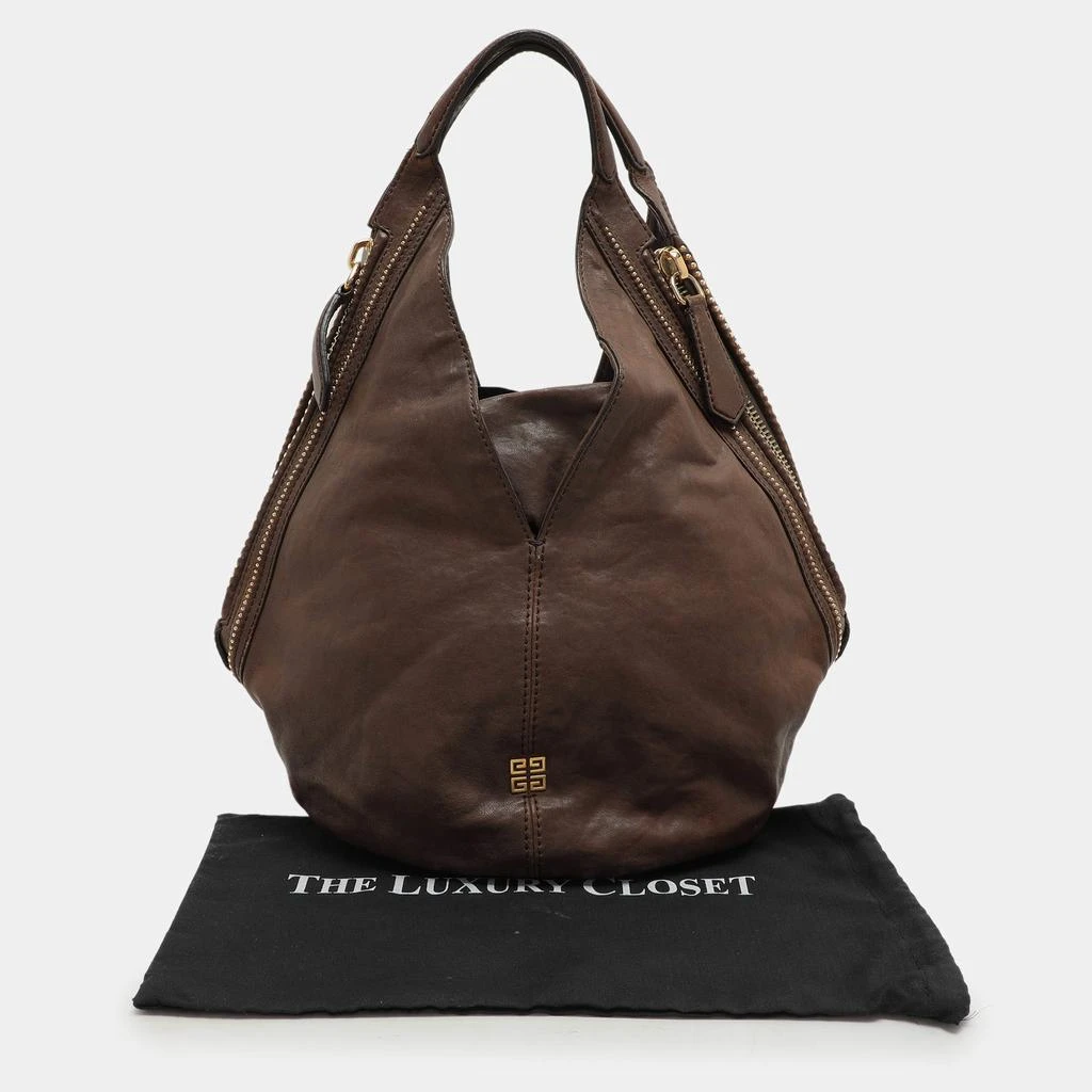 Givenchy Givenchy Brown Textured Leather Small Tinhan Hobo Bag 13