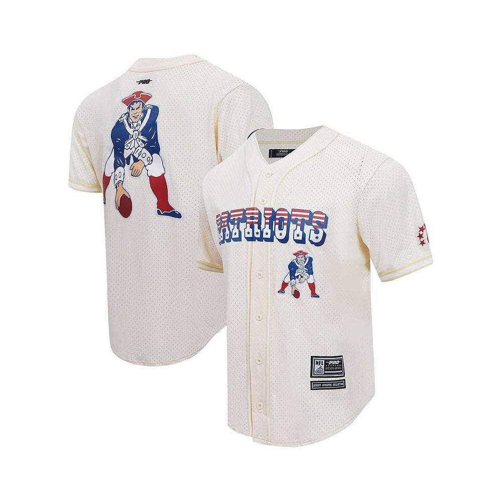 Pro Standard Men's Cream New England Patriots Retro Classic Mesh Button-Up Shirt