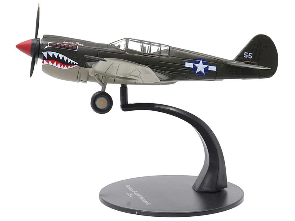 Militaria Die Cast Curtiss P-40N Warhawk Fighter Aircraft "American Dream National Warplane Museum" United States Army Air Forces 1/72 Diecast Model by 4
