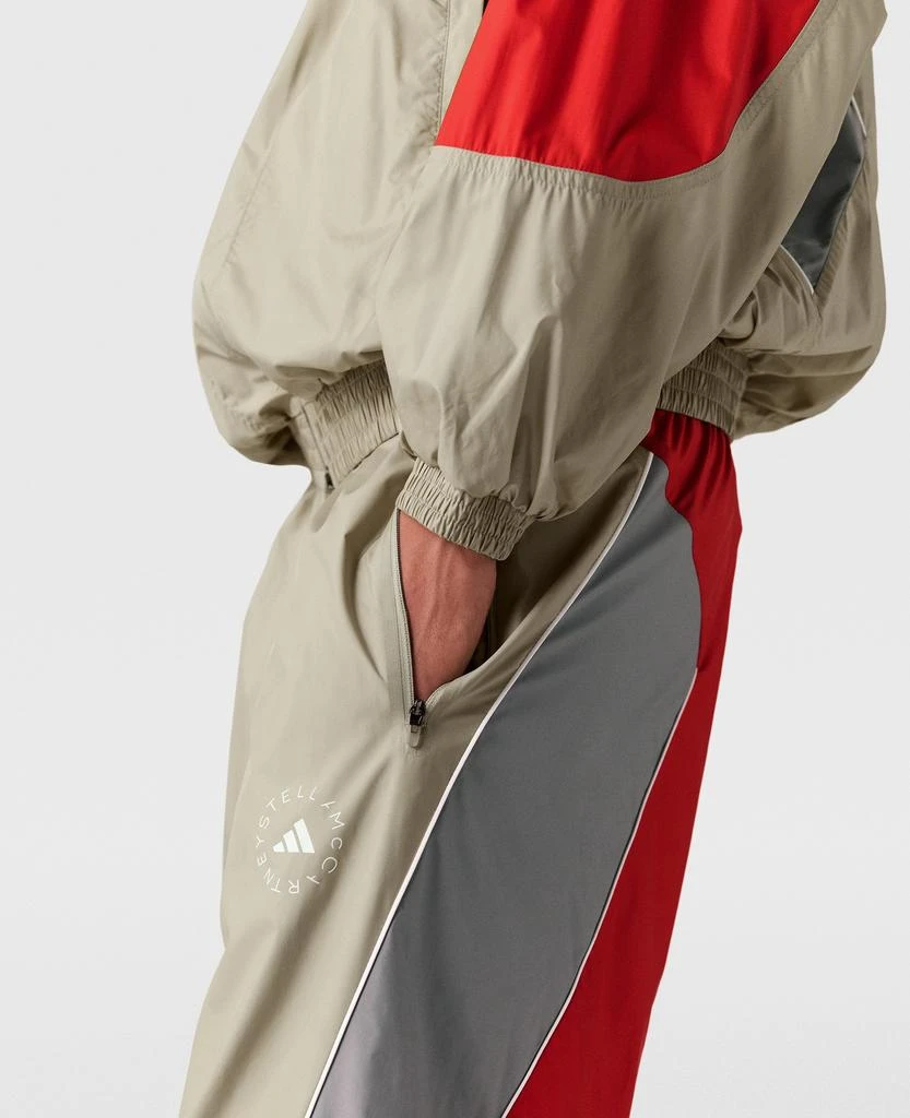 Stella McCartney Stella McCartney - TrueLife Woven Trackpants, Woman, Desert Sand Beige/Active Red, Size: S 1