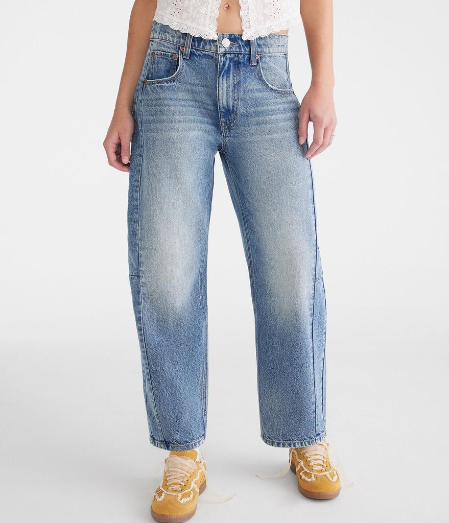 Aeropostale Mid-Rise Barrel Leg Jean