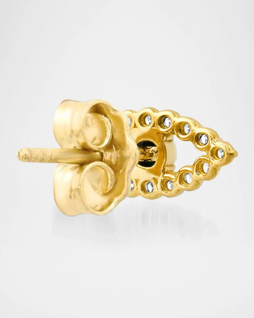 Jennifer Meyer 18K Yellow Gold Mini Open Evil Eye Stud Earrings with Diamonds 3