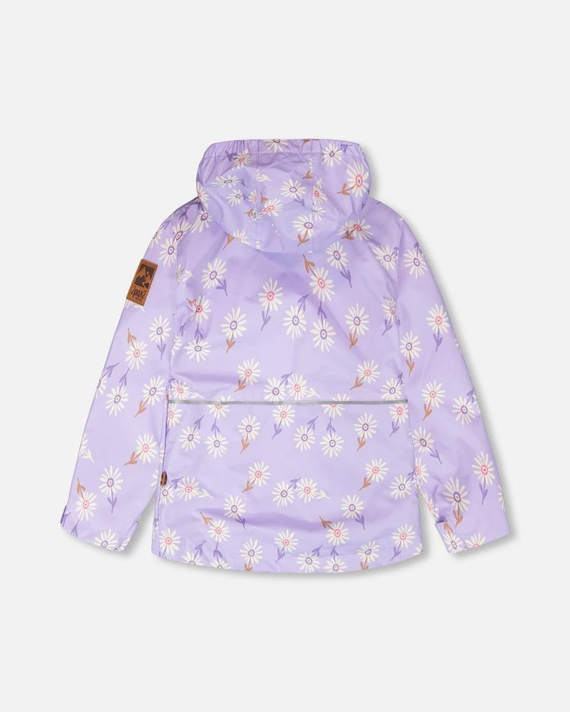 Deux par Deux 3-in-1 Two-Piece Mid-Season Outerwear Set Purple Daisy Print 4