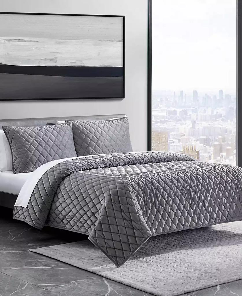 Vera Wang Diamond Velvet 3 Piece Quilt Set
