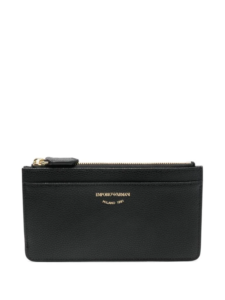 Cartera Emporio Armani De Cuero Con Monedero Negro Hombre