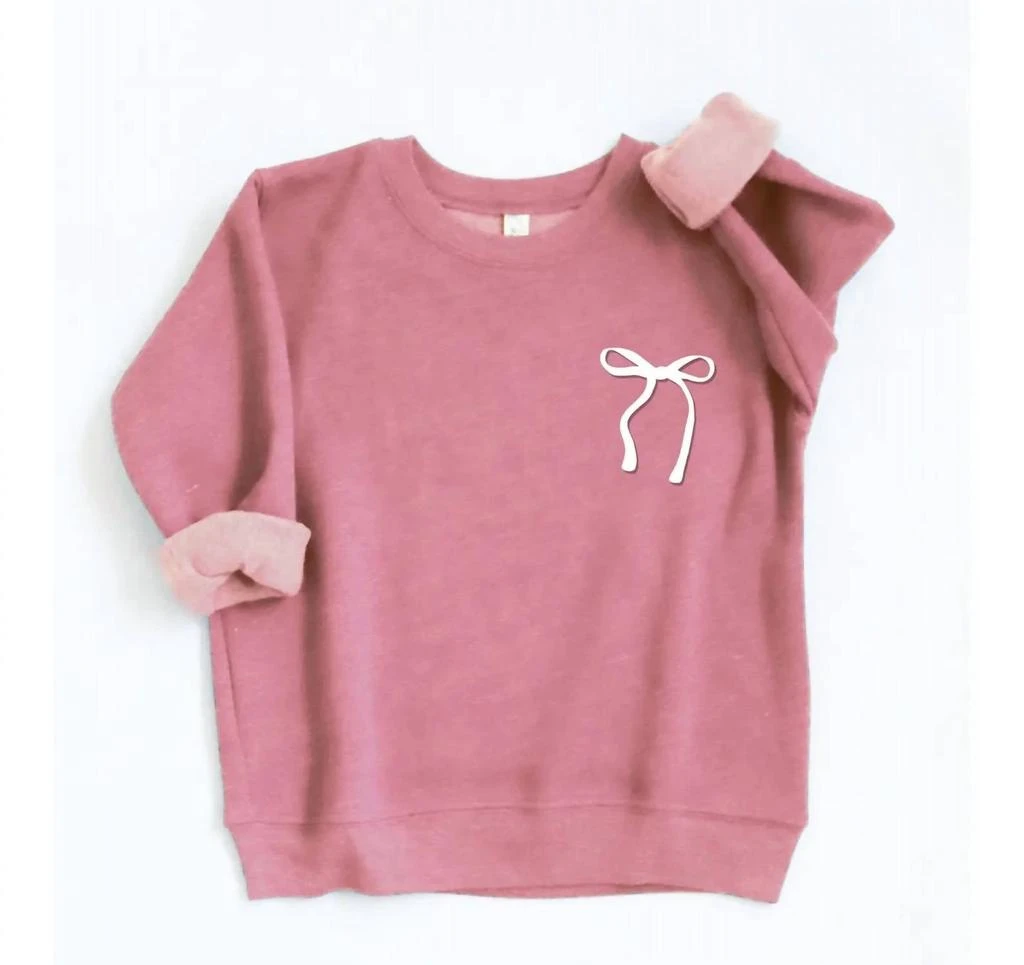 Oat Collective Oat Collective - Toddler Girls Ridley Bow Crewneck Sweatshirt