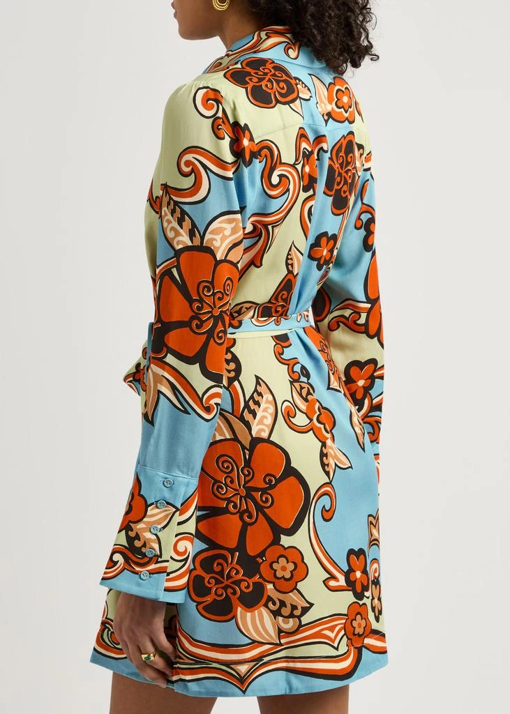ALEMAIS Ondine printed twill mini shirt dress 3