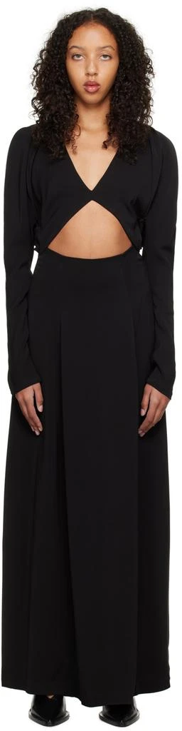 Esse Studios Black Envelope Flume Maxi Dress 1