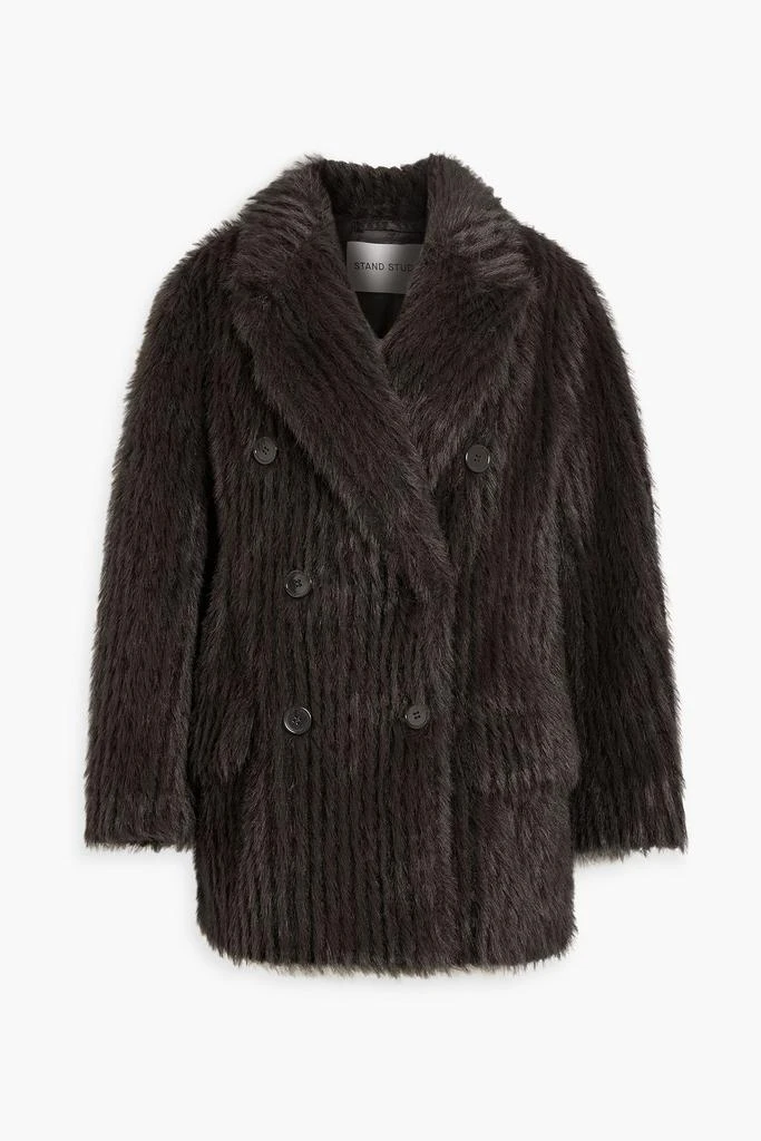 STAND STUDIO Zenni double-breasted faux fur coat 1