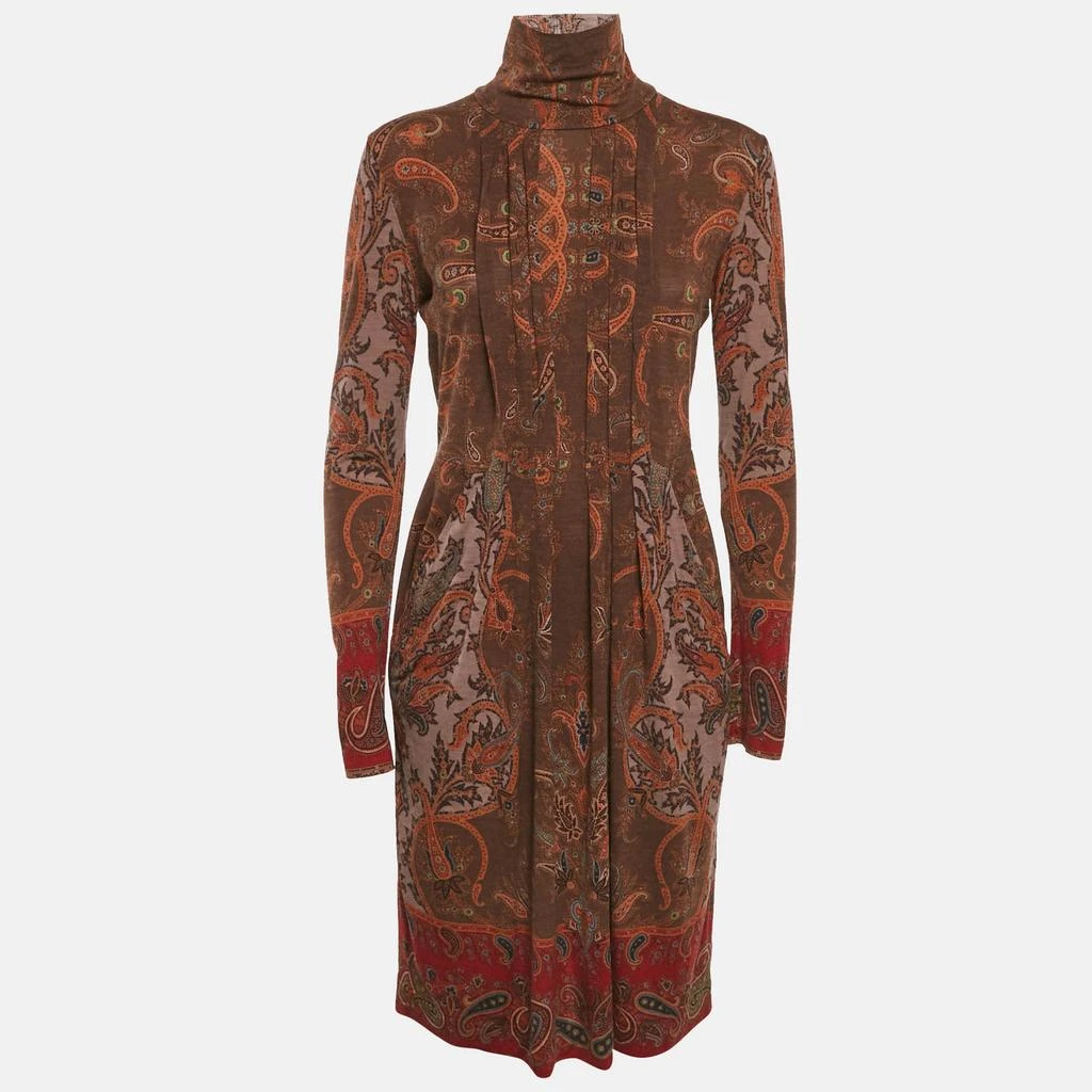 Etro Brown Paisley Print Wool Blend Knit Midi Dress M  On Sale Now with Up  to 24% Off | Discover Exclusive Deals & Savings at BeyondStyle  Authentic  ETRO Women|Women's Clothes|Dresses