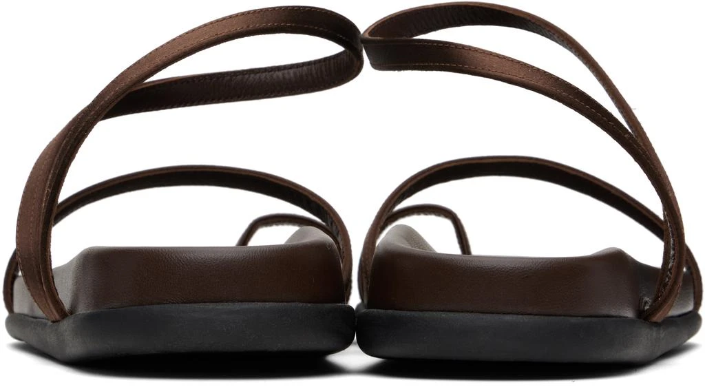 ANCIENT GREEK SANDALS Brown Eleftheria Footbed Sandals 2