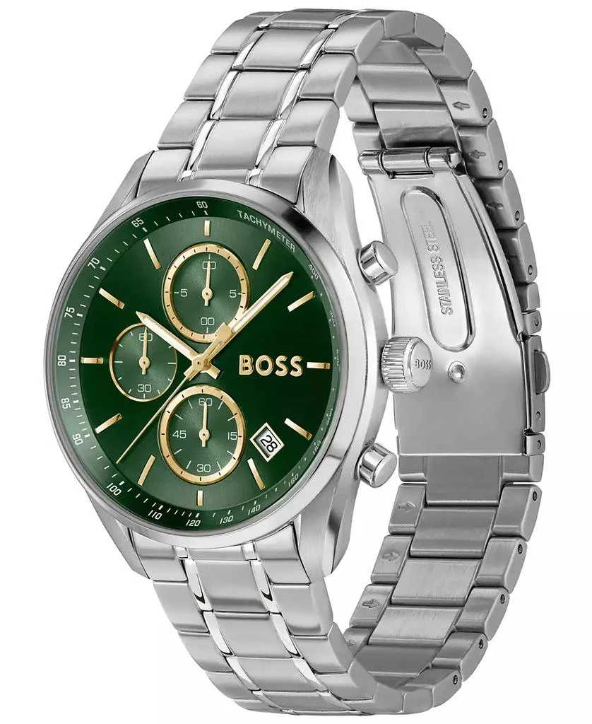 Hugo Boss Men's Grand Prix 40 Quartz Fashion Chrono Stainless Steel Watch, 40mm 2