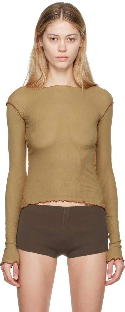 Baserange Brown Vein Long Sleeve T-Shirt 1