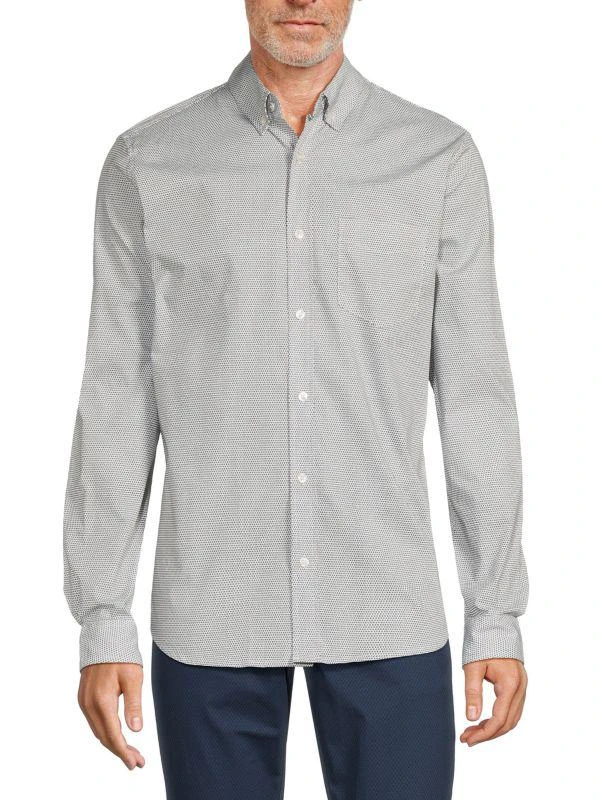 Ben Sherman Dot Print Long Sleeve Shirt 1