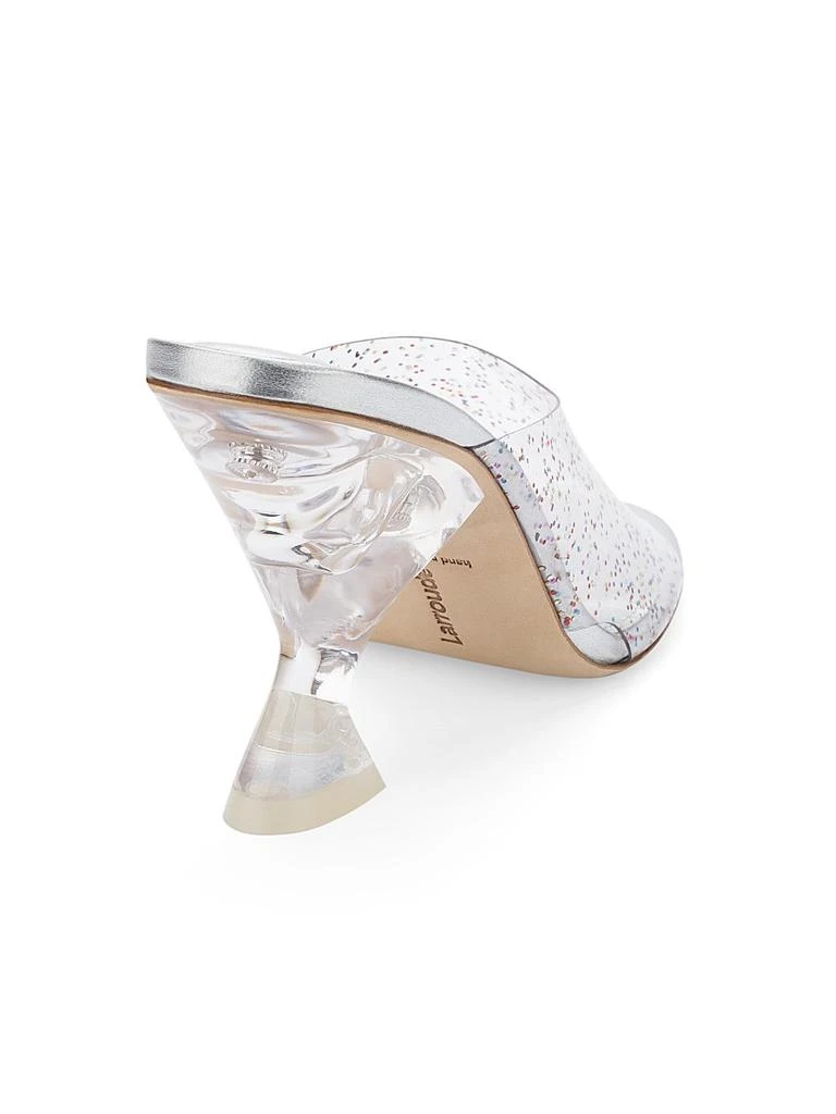 Larroude Madonna Lucite Glitter Vinyl Mules 3