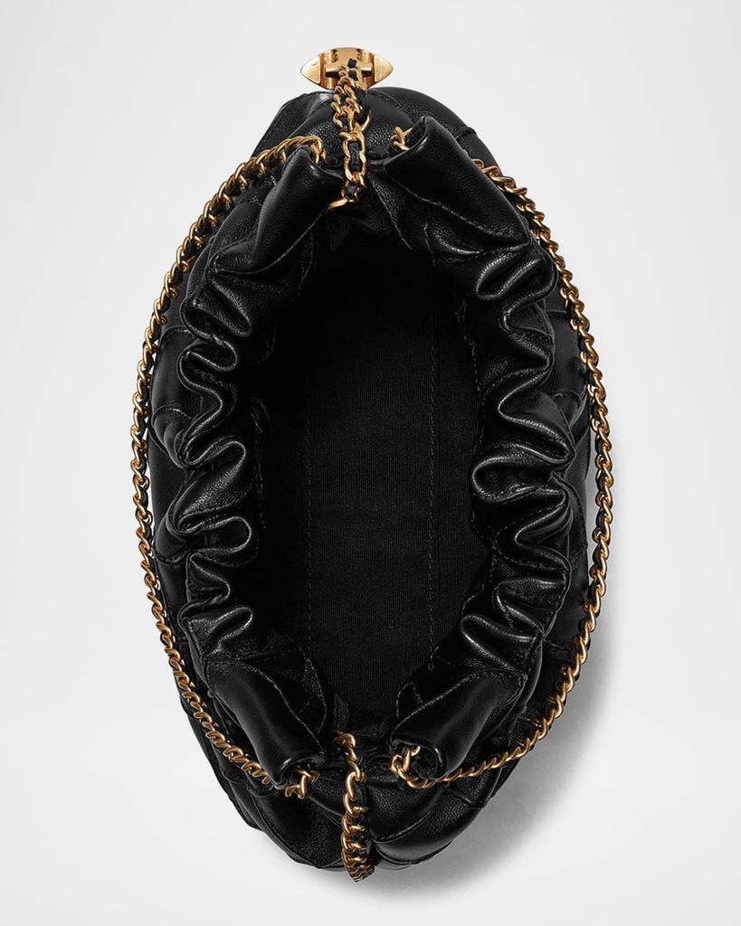 Tory Burch Fleming Mini Quilted Leather Hobo Bag - Tote Bags