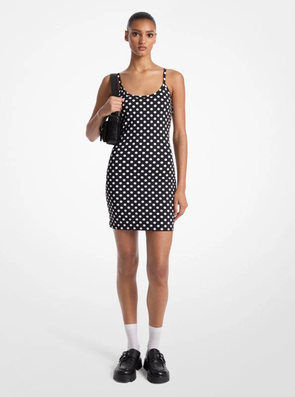 Michael Kors Dot Stretch Nylon Tank Dress 1