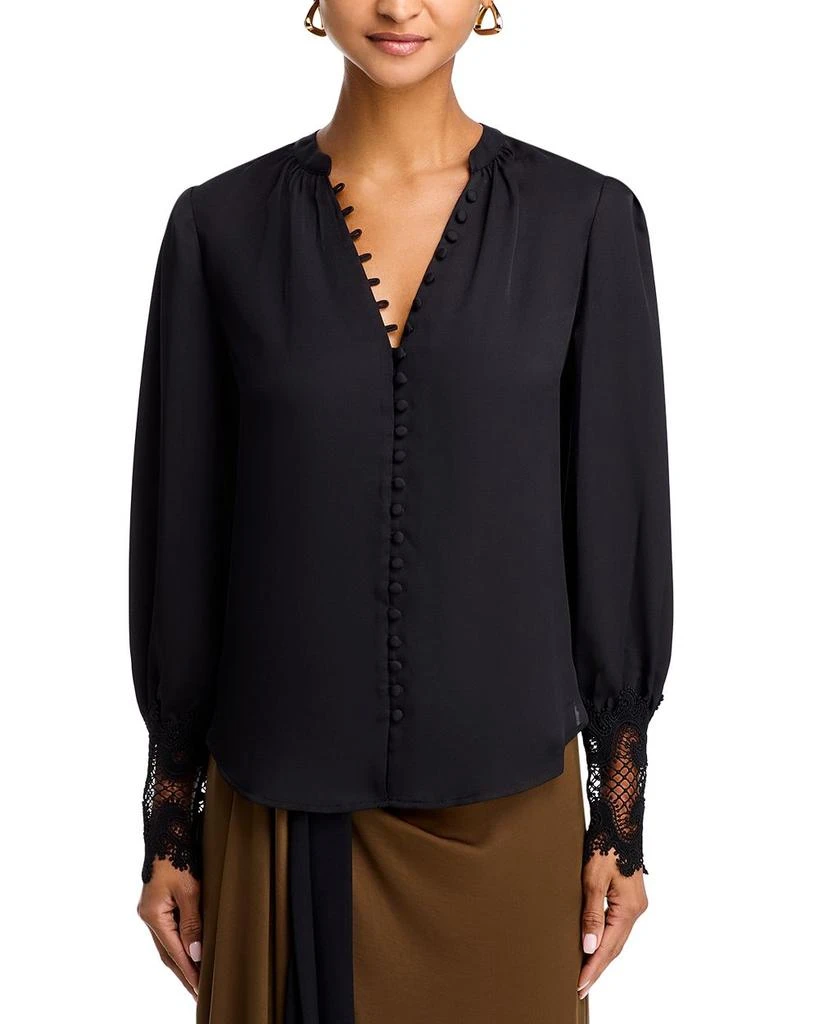 L'Agence Ava Lace Cuff Blouse 6
