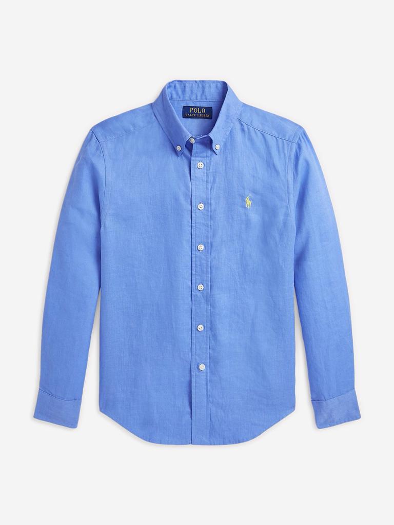 Ralph Lauren Boys Linen Shirt in Blue