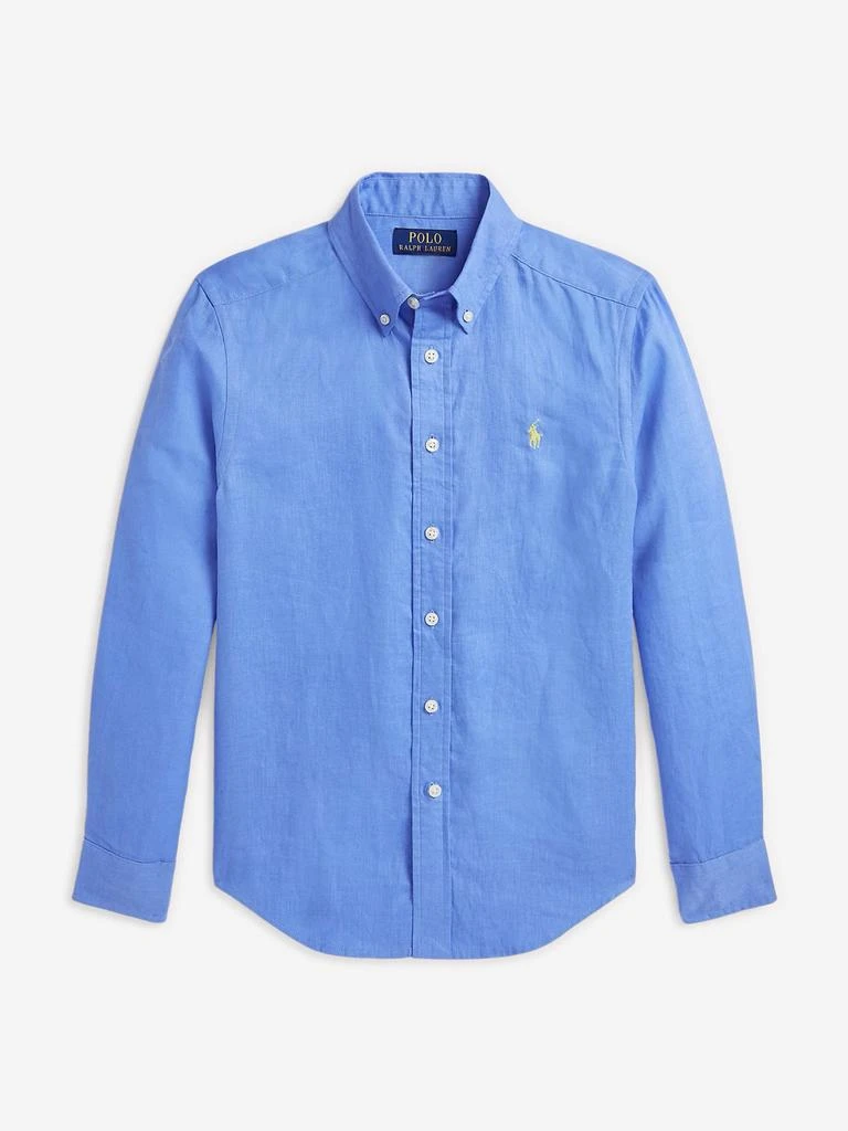 Ralph Lauren Kids Boys Linen Shirt in Blue 1