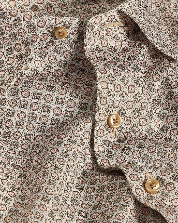David Donahue Regular Fit Geometric Print Sport Shirt