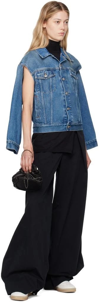 MM6 Black Elongated Tank Top 4