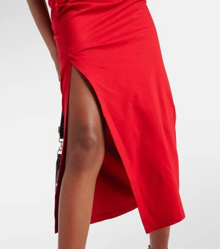 Isabel Marant Maude gathered cotton jersey midi dress 6