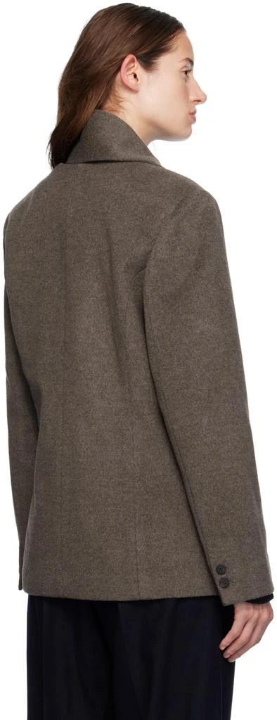 LE17SEPTEMBRE Brown Muffler Collar Blazer 3