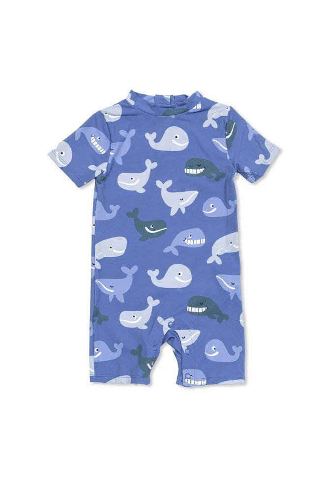 Stella McCartney Stella McCartney Kids Whale Print Shortie Swimsuit