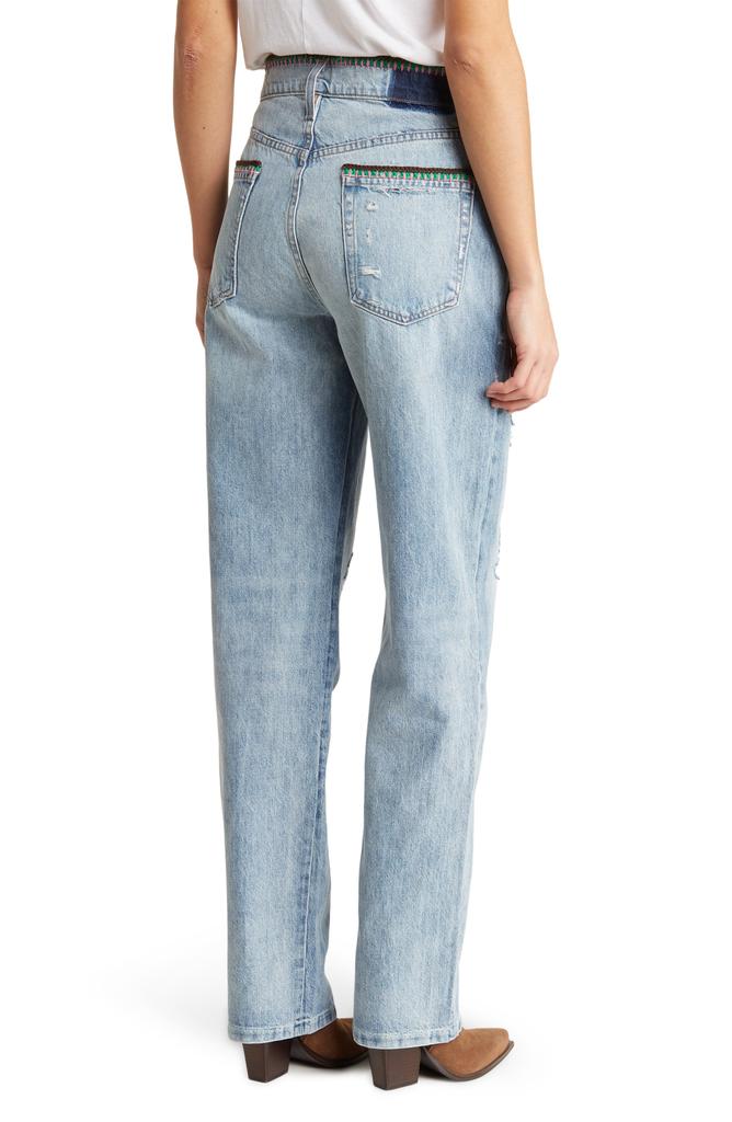 FRAME Baggy Low Rise Straight Leg Jeans