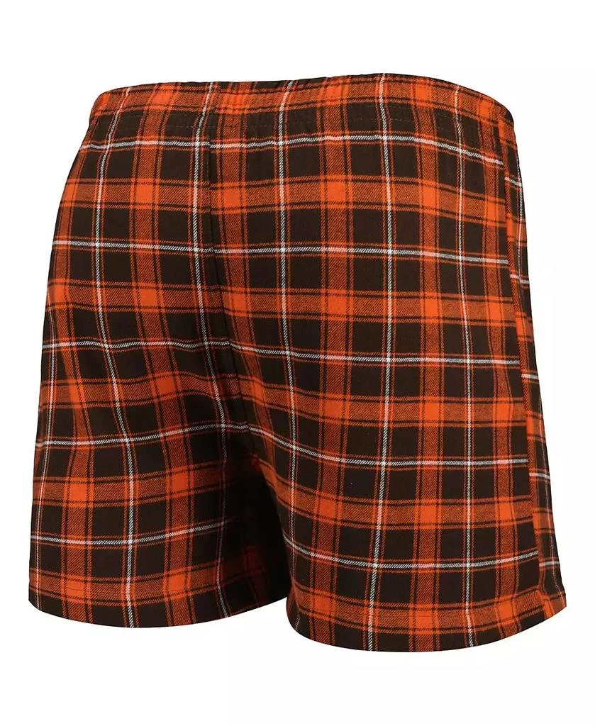 Concepts Sport Men's Brown and Orange Cleveland Browns Ledger Flannel Boxers 2