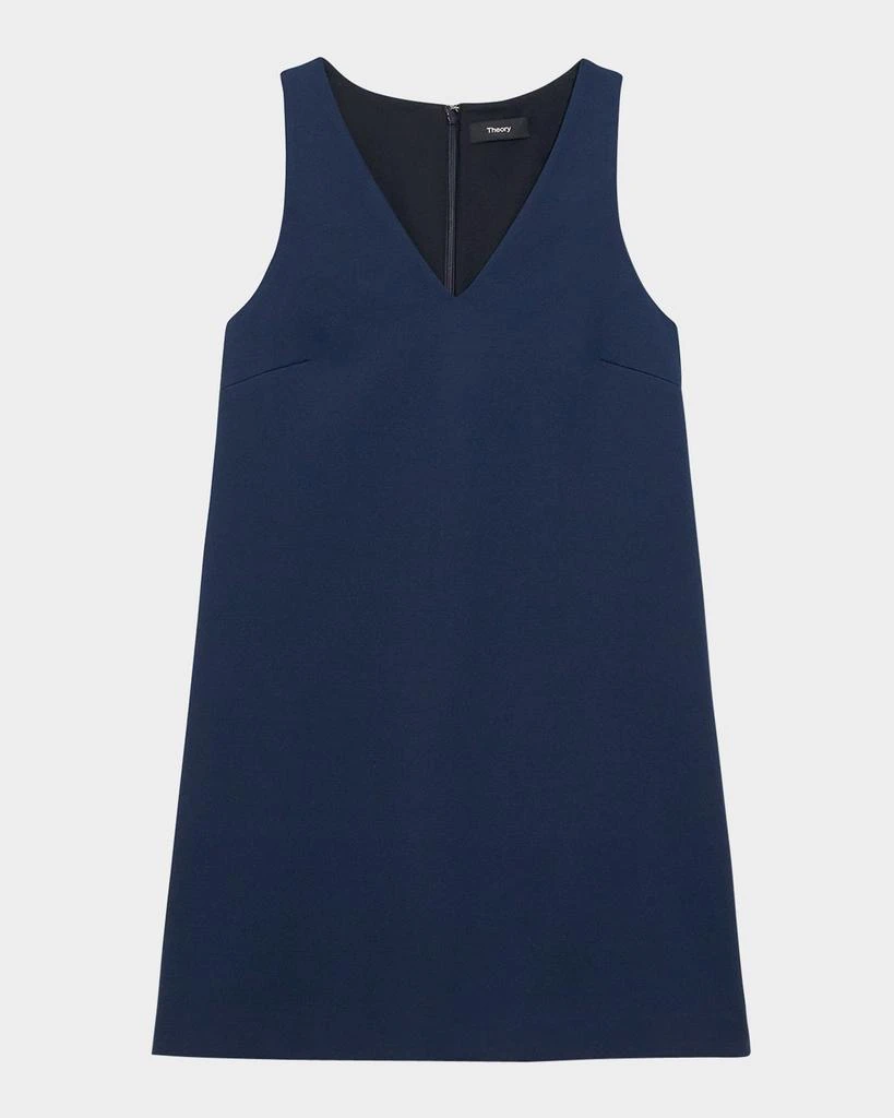 Theory Ponte V-Neck Mini Shift Dress 1