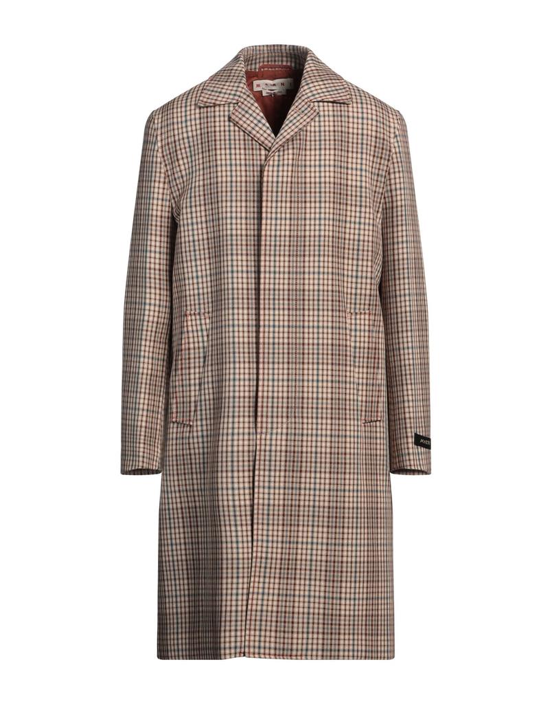 check-pattern single-breasted wool coat - men - - - Neutrals