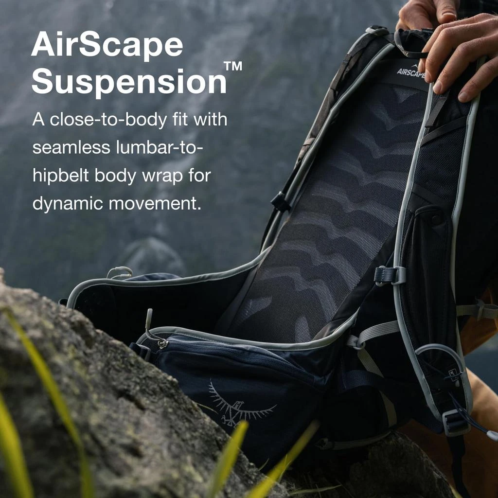 Osprey Osprey Talon 22L Men's Hiking Backpack with Hipbelt, Stealth Black, L/XL 3