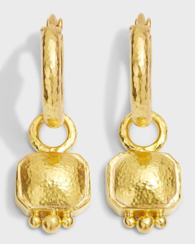 Elizabeth Locke Gold Earring Pendants with Gold Dots 4